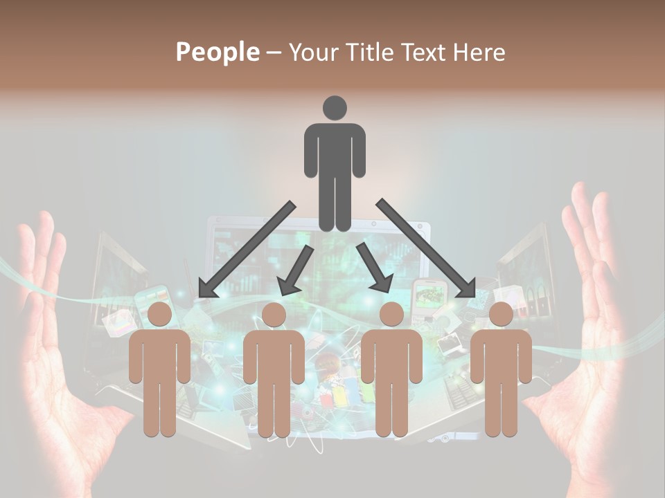 Technology Social Screen PowerPoint Template