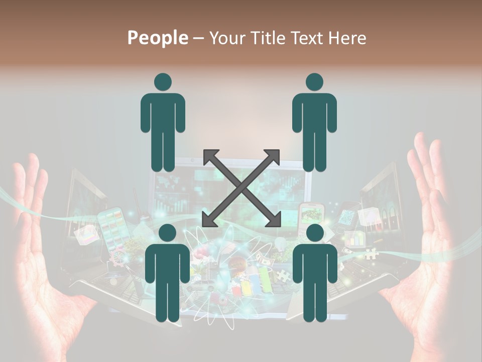 Technology Social Screen PowerPoint Template