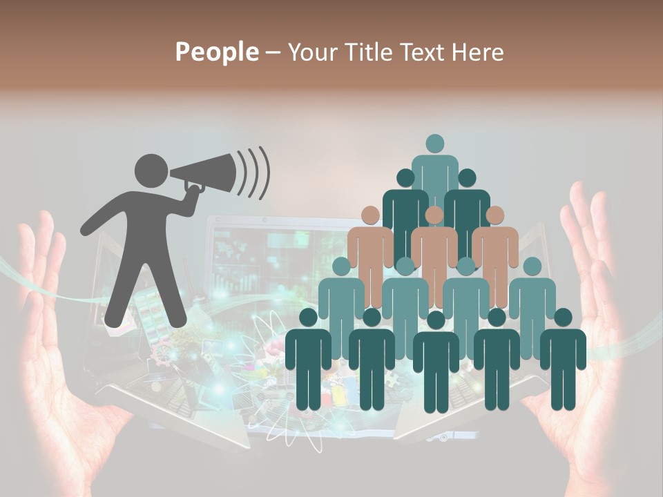 Technology Social Screen PowerPoint Template