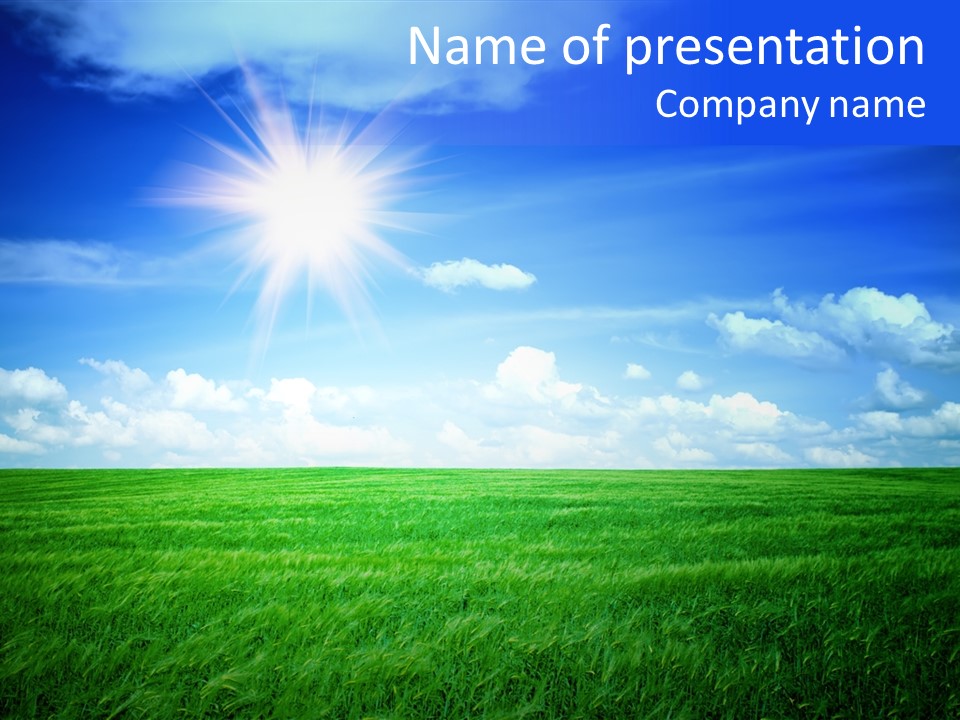 Field Grass Nature PowerPoint Template