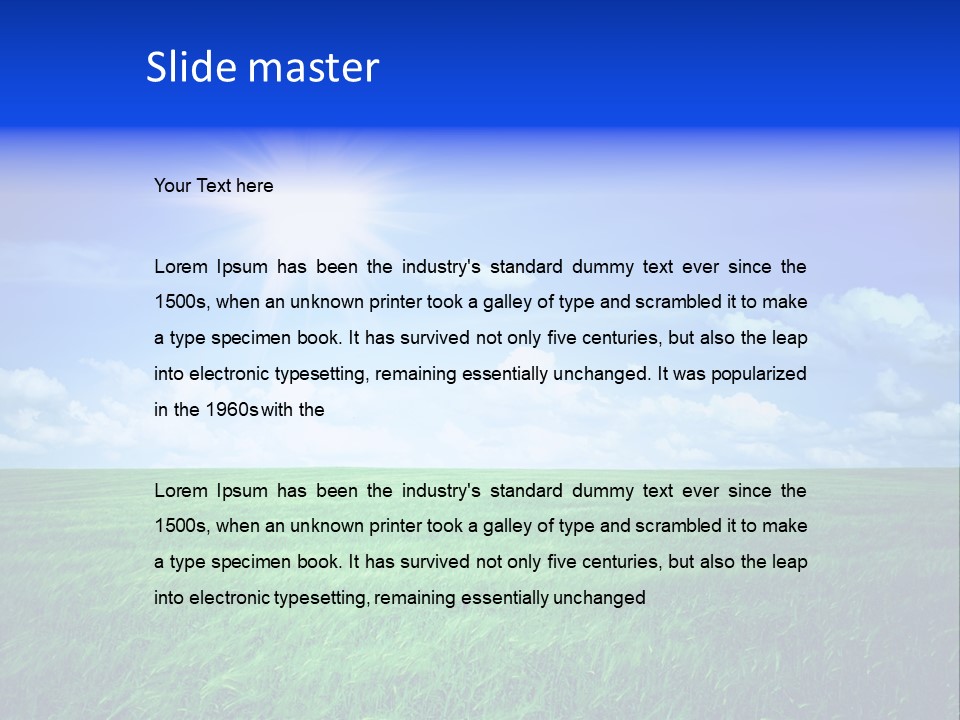 Field Grass Nature PowerPoint Template