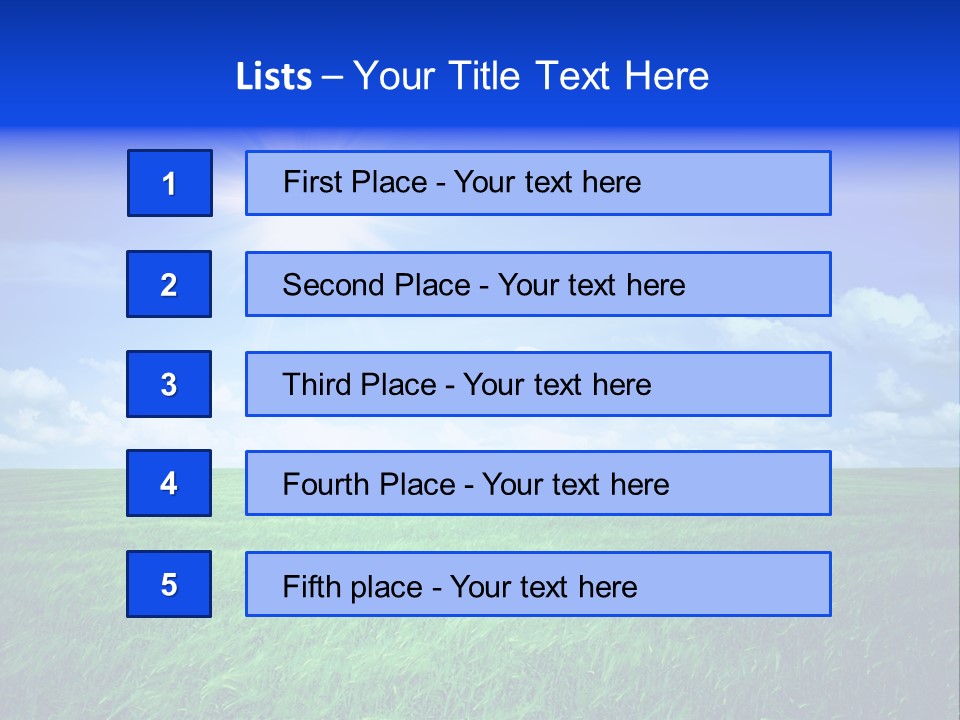Field Grass Nature PowerPoint Template