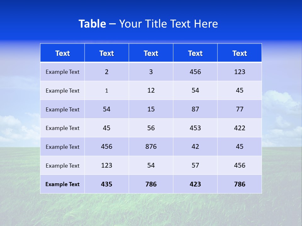 Field Grass Nature PowerPoint Template