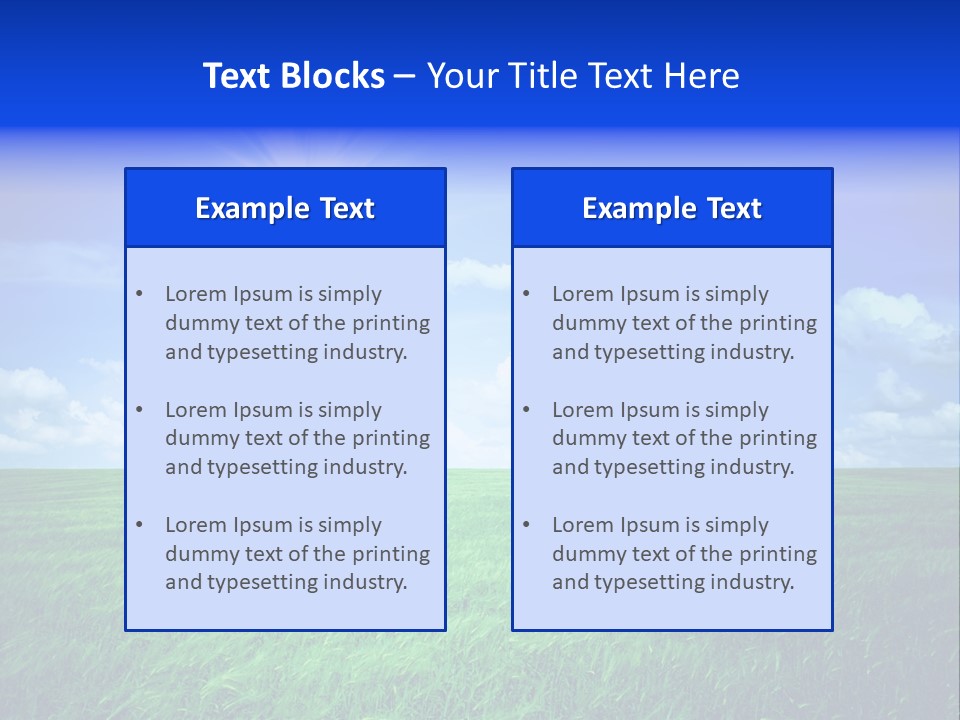 Field Grass Nature PowerPoint Template