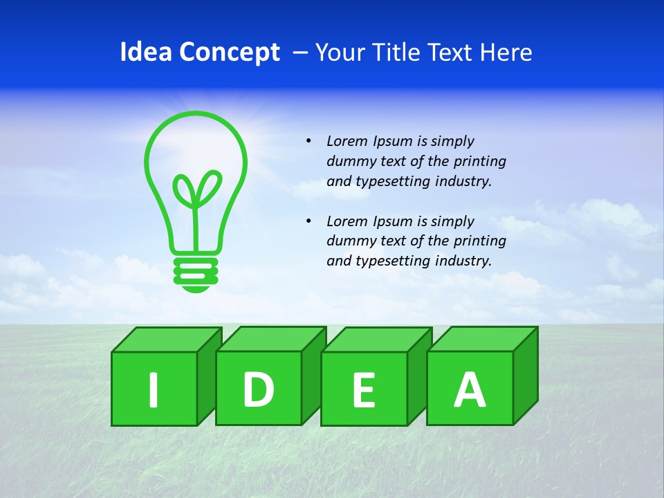 Field Grass Nature PowerPoint Template