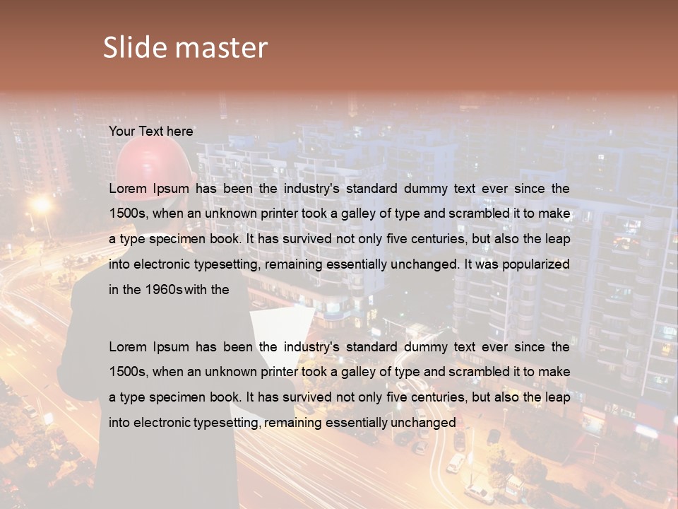 Structure Urban Worker PowerPoint Template