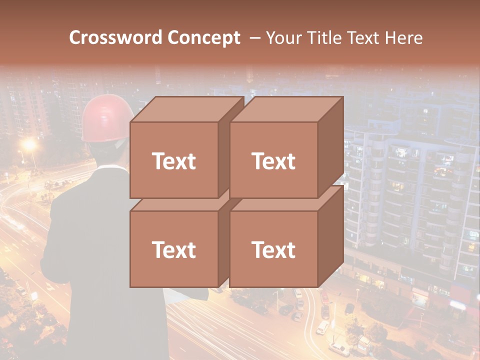Structure Urban Worker PowerPoint Template