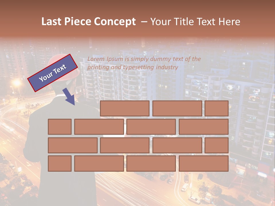 Structure Urban Worker PowerPoint Template