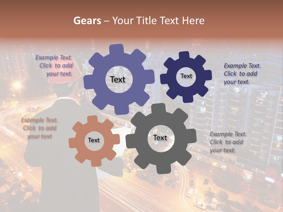 Structure Urban Worker PowerPoint Template