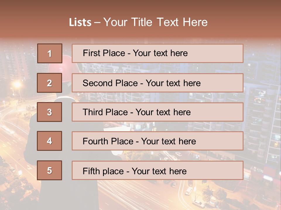 Structure Urban Worker PowerPoint Template