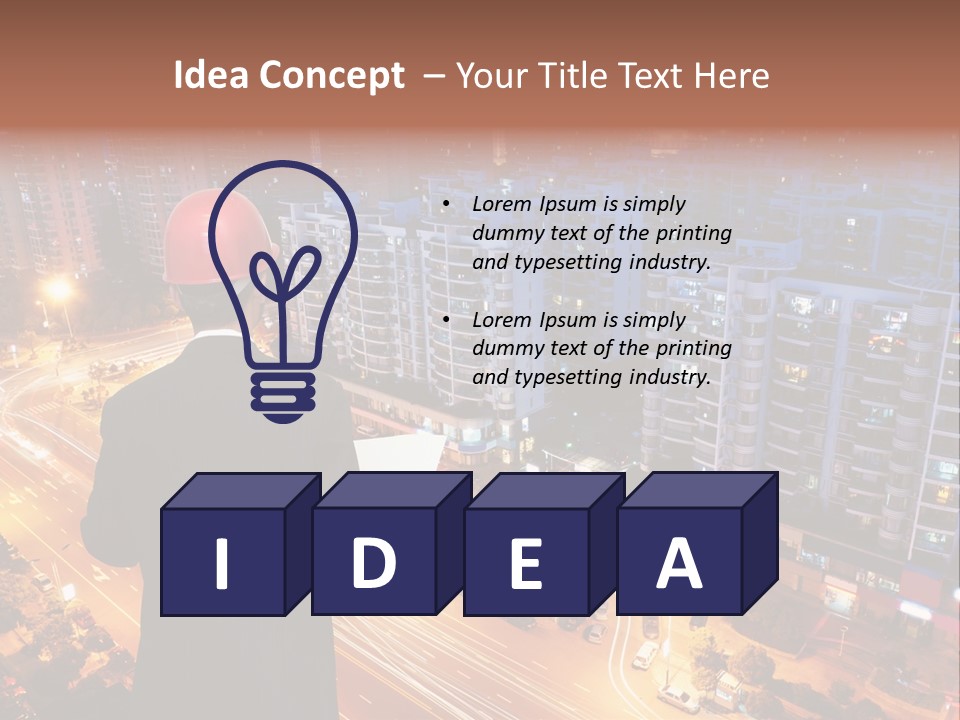 Structure Urban Worker PowerPoint Template