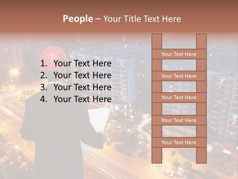Structure Urban Worker PowerPoint Template