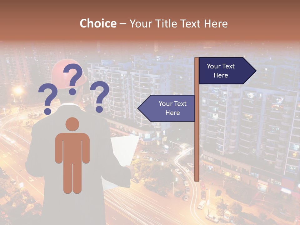 Structure Urban Worker PowerPoint Template