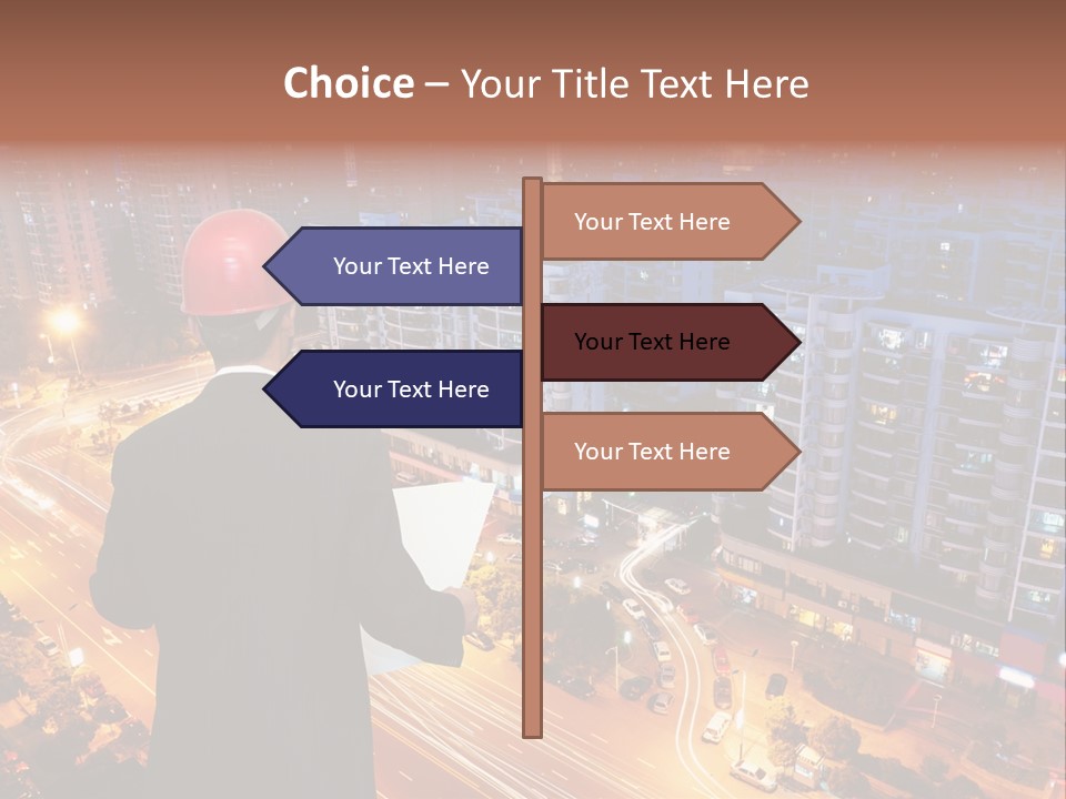 Structure Urban Worker PowerPoint Template
