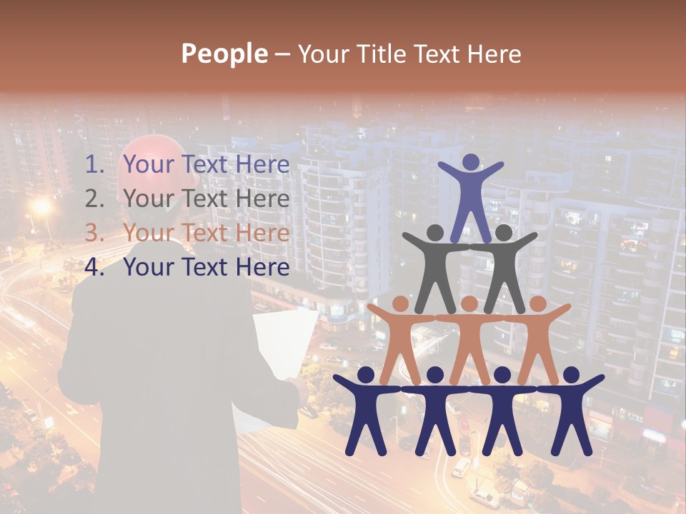 Structure Urban Worker PowerPoint Template