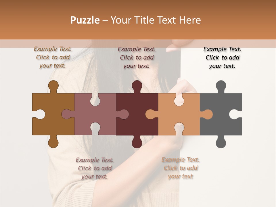 Happy Pretty Behind PowerPoint Template