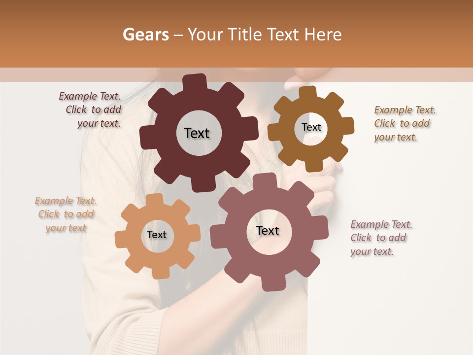 Happy Pretty Behind PowerPoint Template