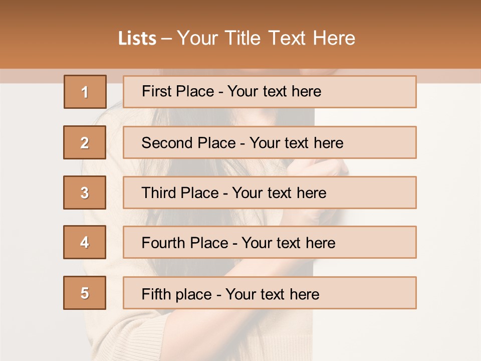 Happy Pretty Behind PowerPoint Template