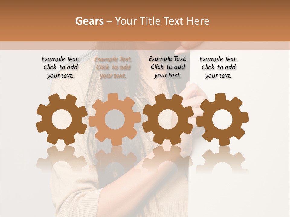 Happy Pretty Behind PowerPoint Template