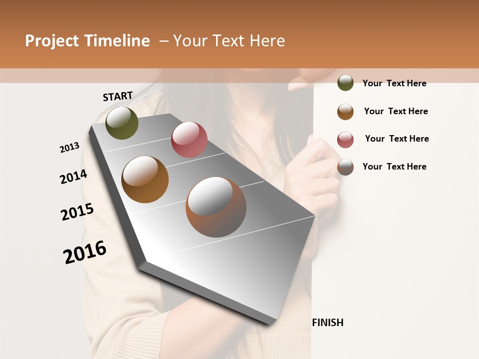 Happy Pretty Behind PowerPoint Template