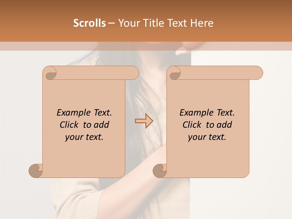 Happy Pretty Behind PowerPoint Template
