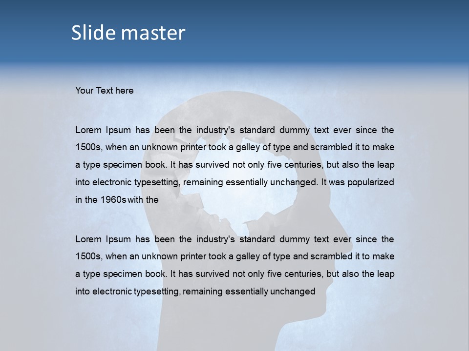 Mental Hole Damage PowerPoint Template