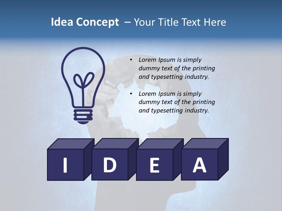 Mental Hole Damage PowerPoint Template