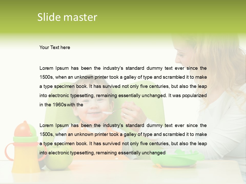 Dinner Woman People PowerPoint Template