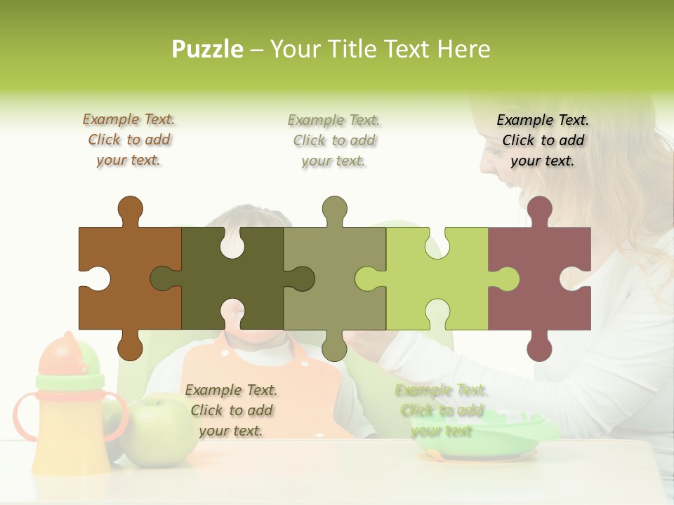 Dinner Woman People PowerPoint Template