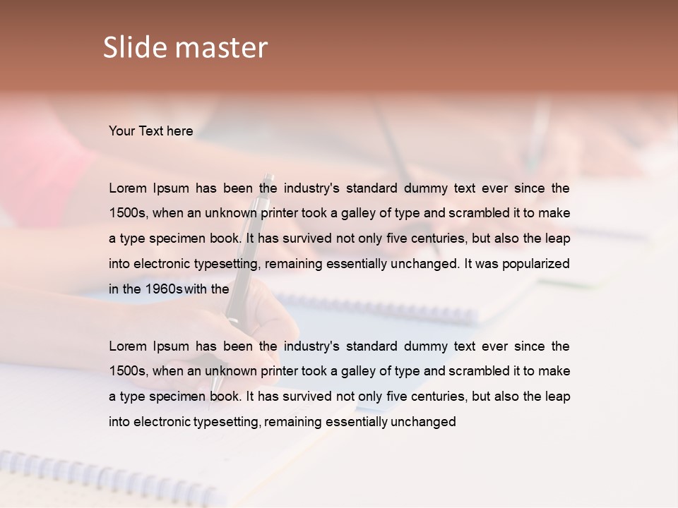 Seminar Writing Lesson PowerPoint Template