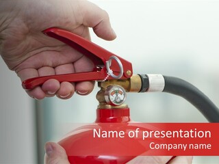 Red Handle Danger PowerPoint Template