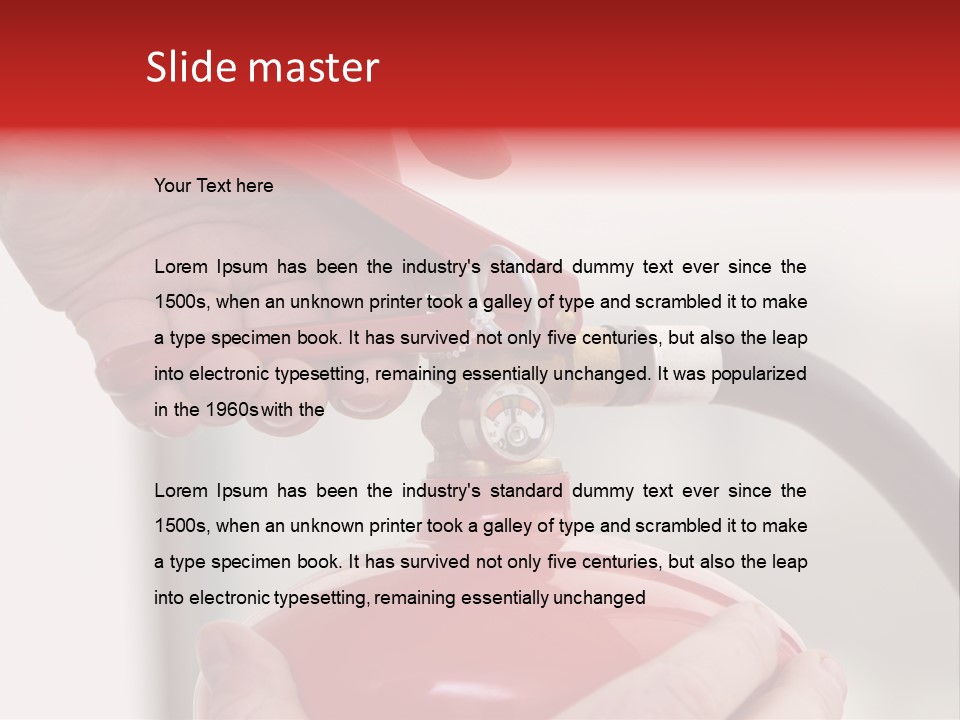 Red Handle Danger PowerPoint Template