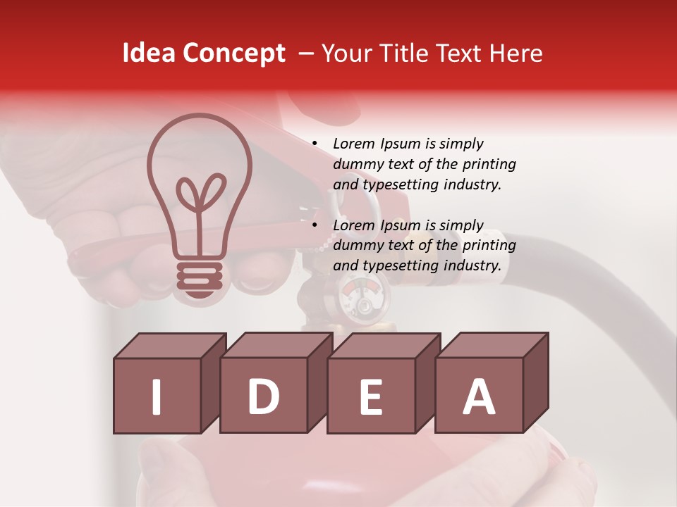 Red Handle Danger PowerPoint Template