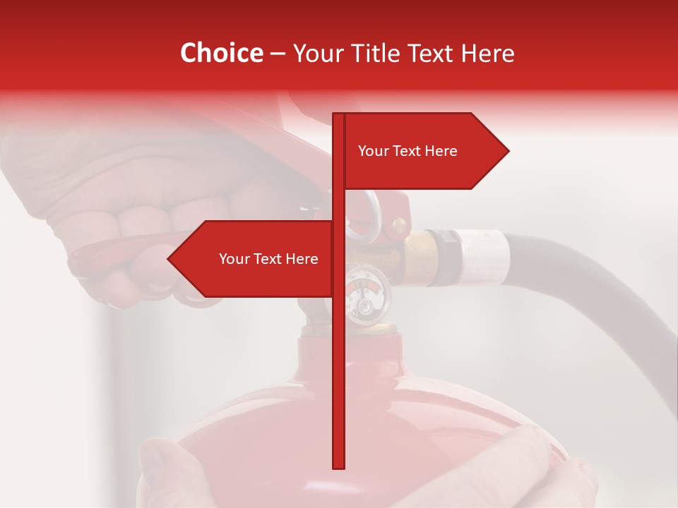 Red Handle Danger PowerPoint Template