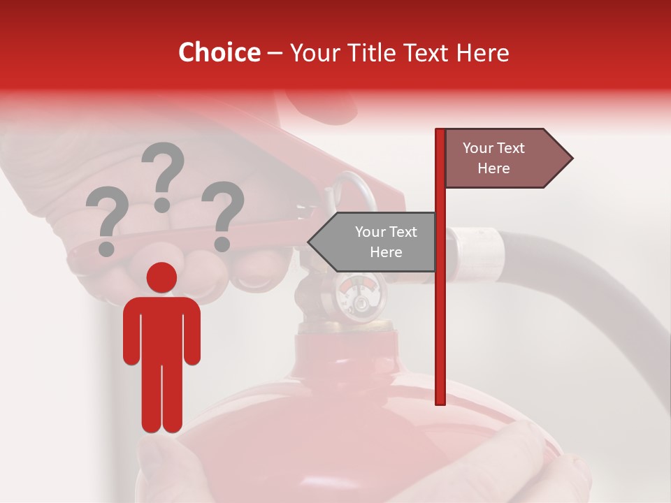 Red Handle Danger PowerPoint Template