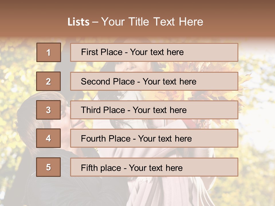 Fall Girlfriend Nature PowerPoint Template
