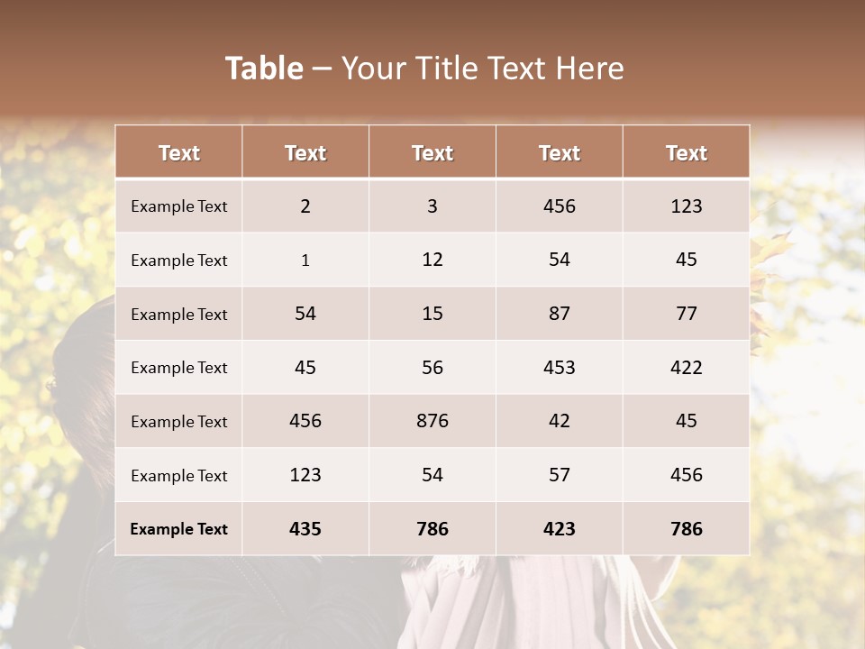 Fall Girlfriend Nature PowerPoint Template