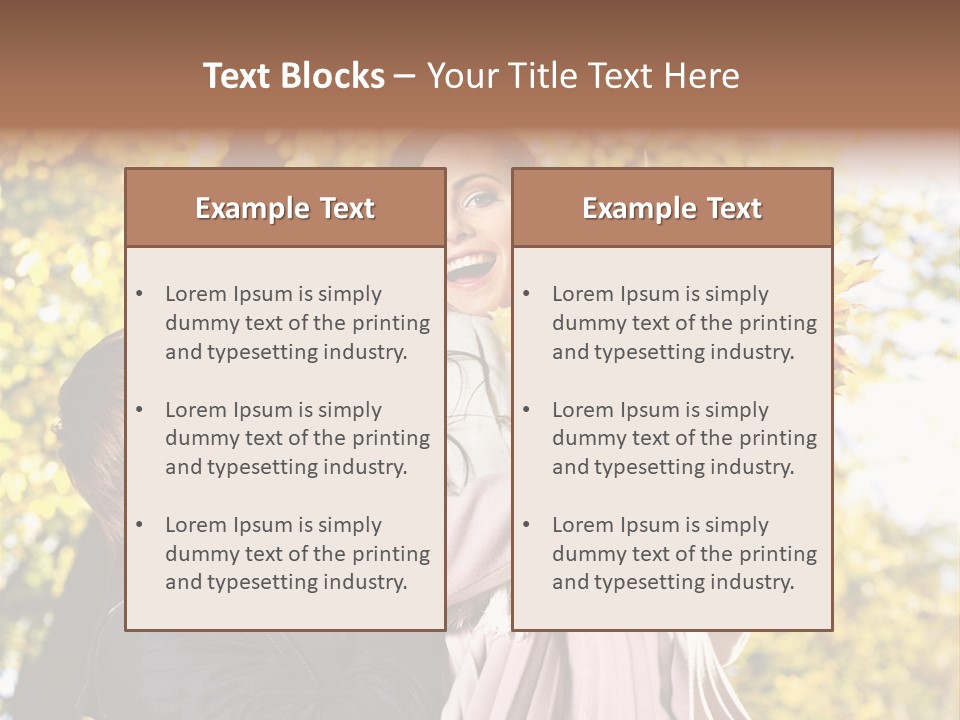 Fall Girlfriend Nature PowerPoint Template