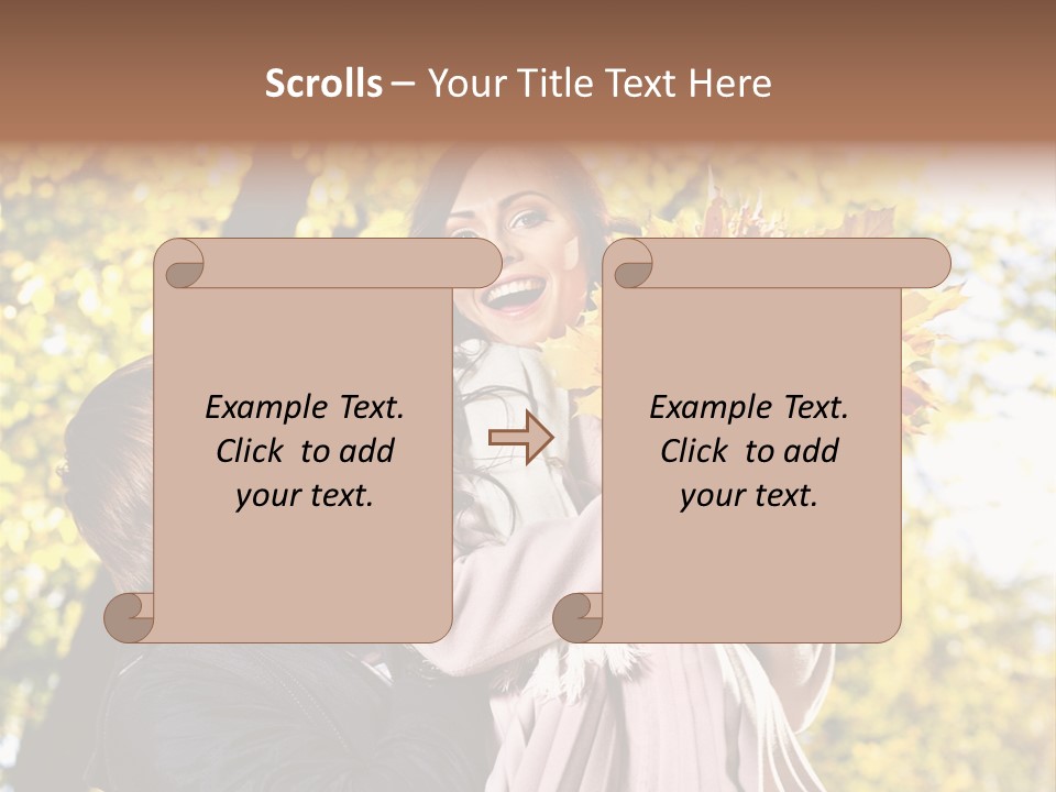 Fall Girlfriend Nature PowerPoint Template