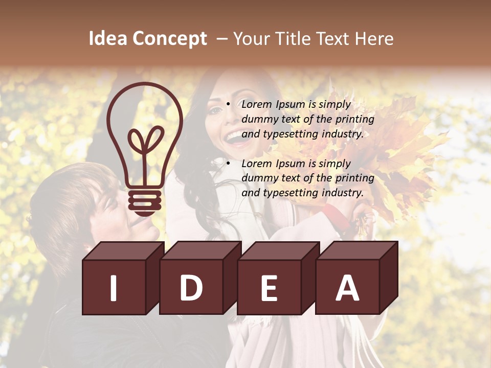 Fall Girlfriend Nature PowerPoint Template