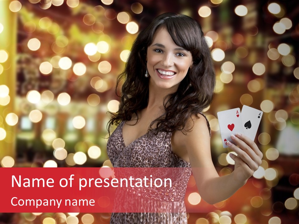 Royal Red Lady PowerPoint Template