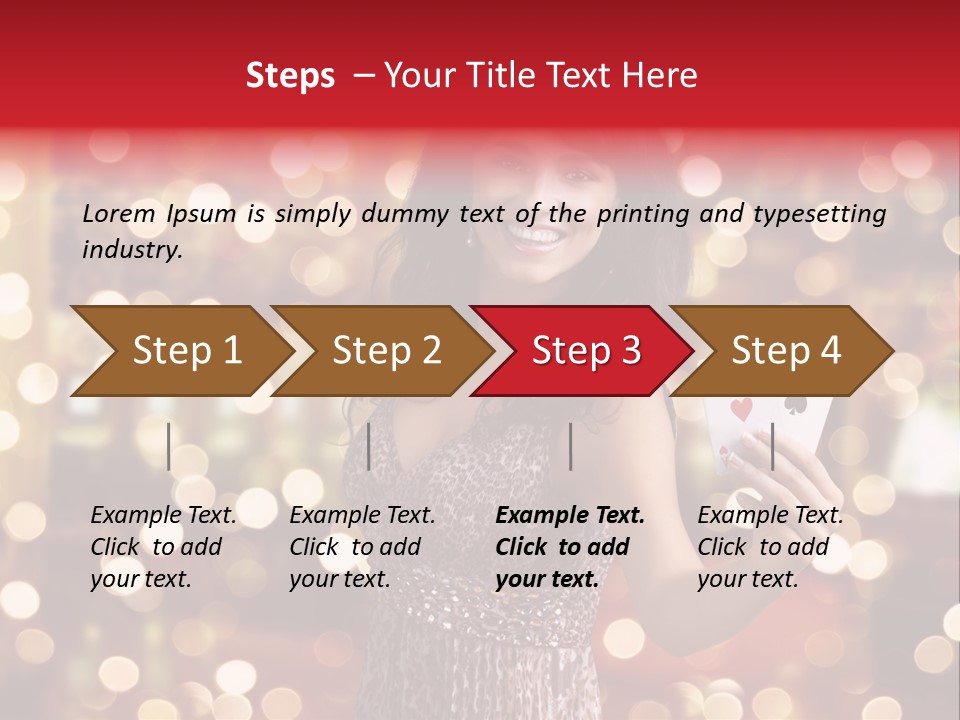 Royal Red Lady PowerPoint Template