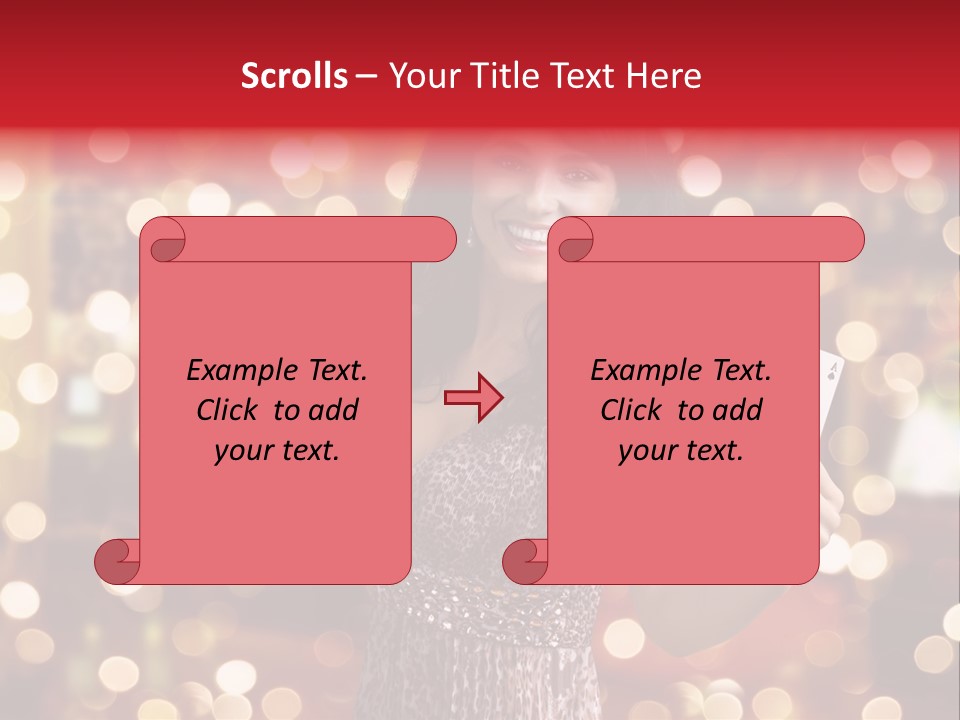 Royal Red Lady PowerPoint Template