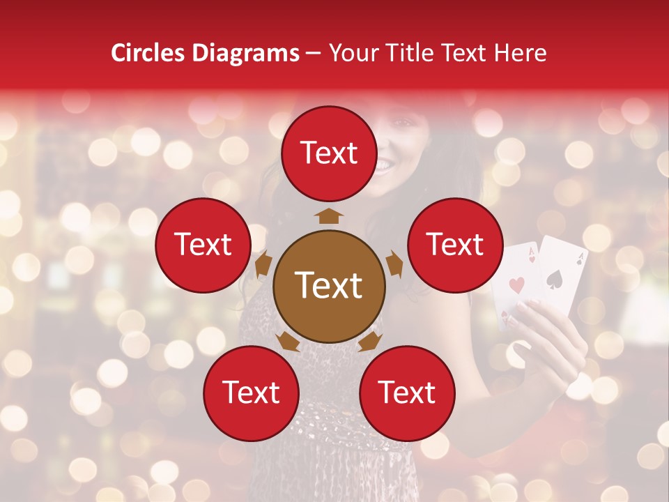 Royal Red Lady PowerPoint Template