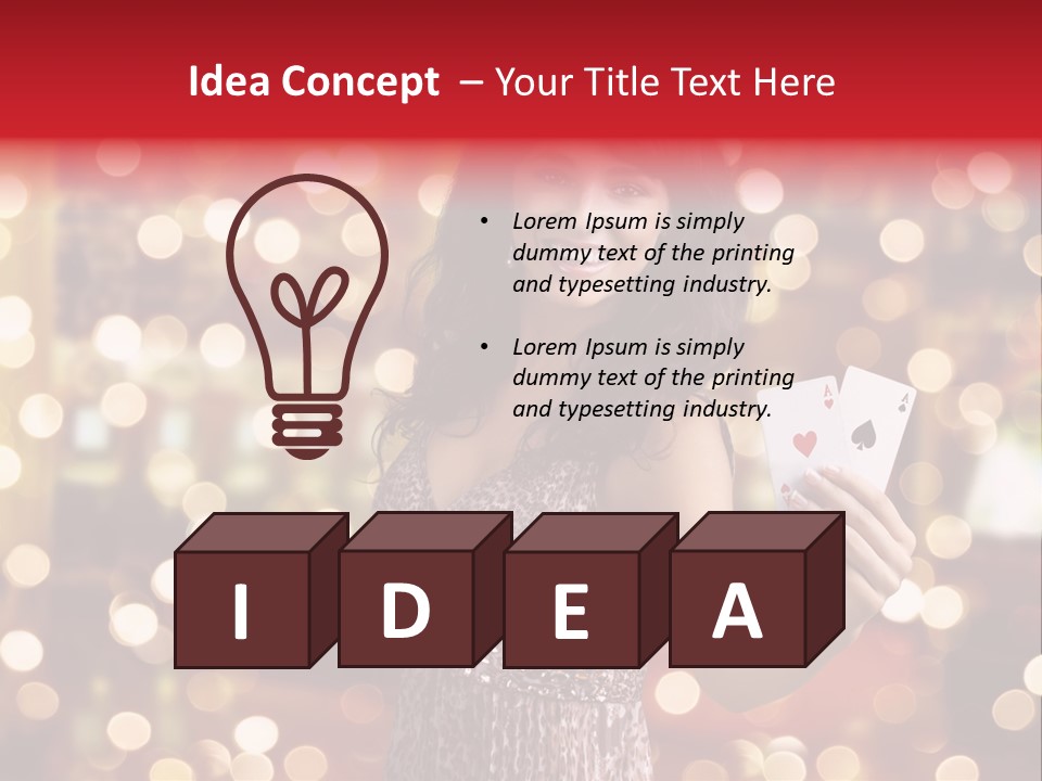 Royal Red Lady PowerPoint Template