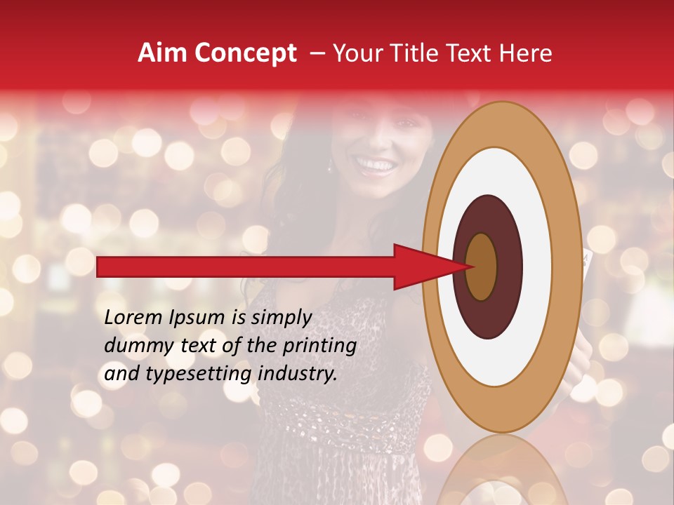 Royal Red Lady PowerPoint Template