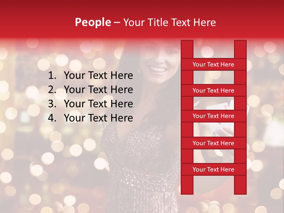 Royal Red Lady PowerPoint Template