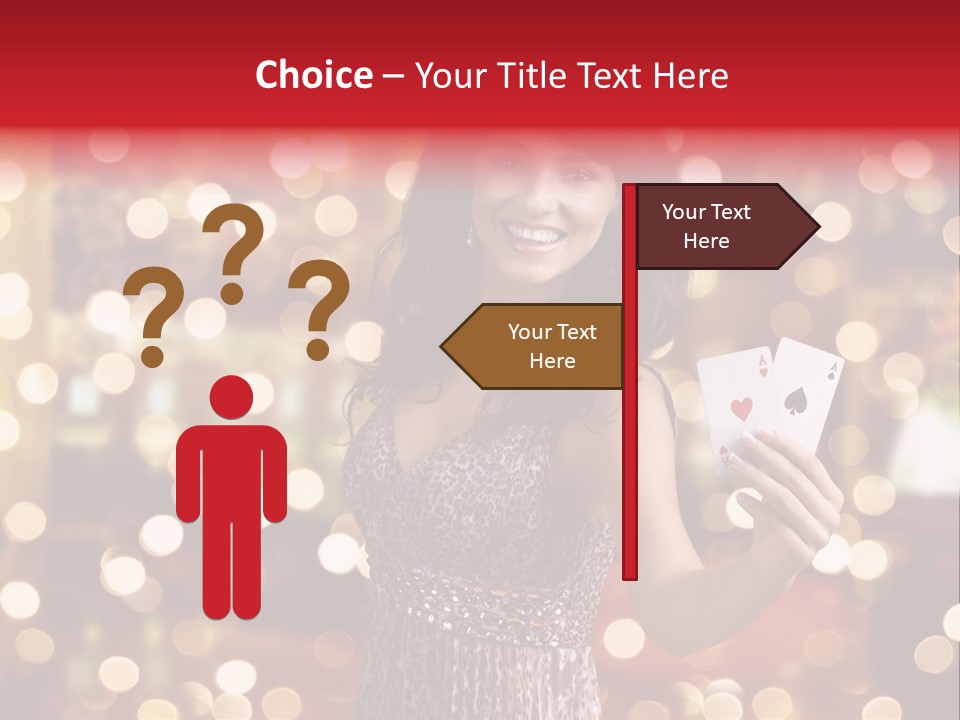 Royal Red Lady PowerPoint Template