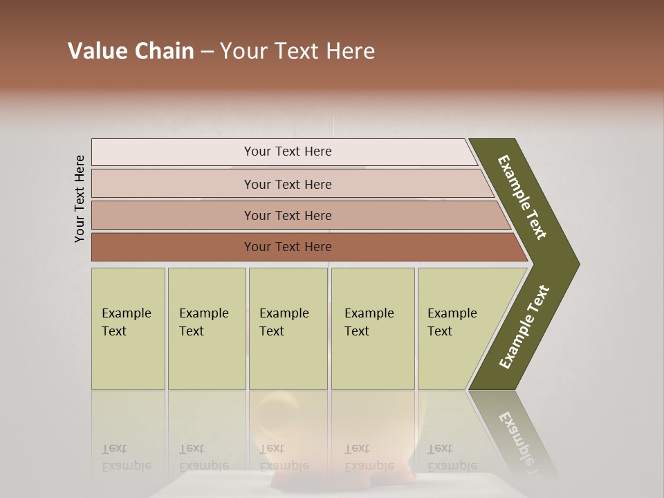 Work Piggy Bank Umbrella PowerPoint Template