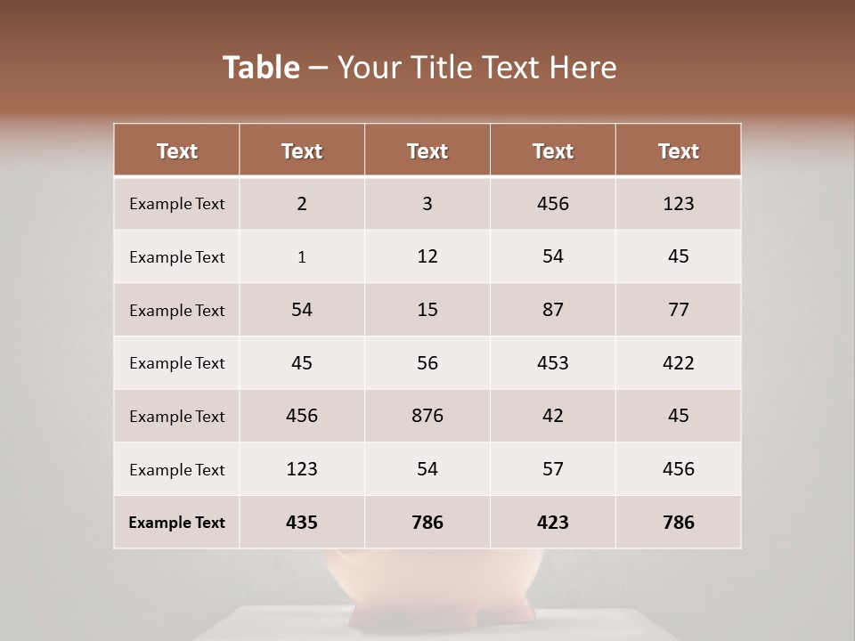 Work Piggy Bank Umbrella PowerPoint Template